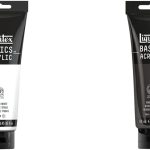 Liquitex BASICS Acrylic Paint, 250ml (8.5-oz) Tube, Titanium White & BASICS Acrylic Paint, 118ml (4-oz) Tube, Mars Black